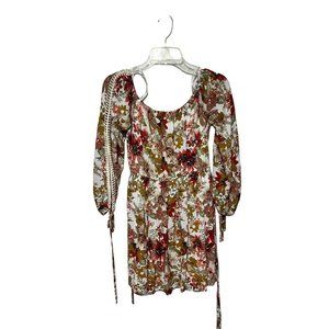 Lulu’s Lysandra Floral Print Off The Shoulder Mini Dress Womans Size S